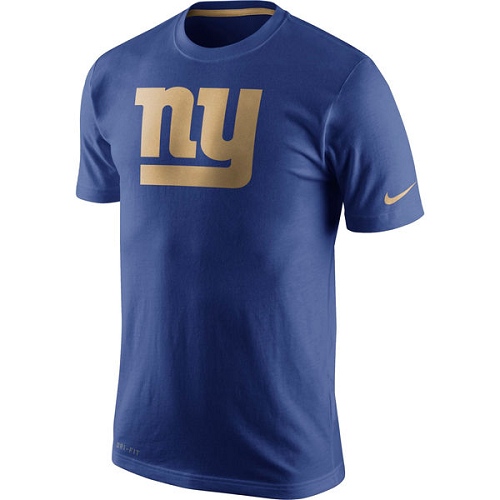 NFL Men's New York Giants Nike Royal Championship Drive Gold Collection Performance T-Shirt